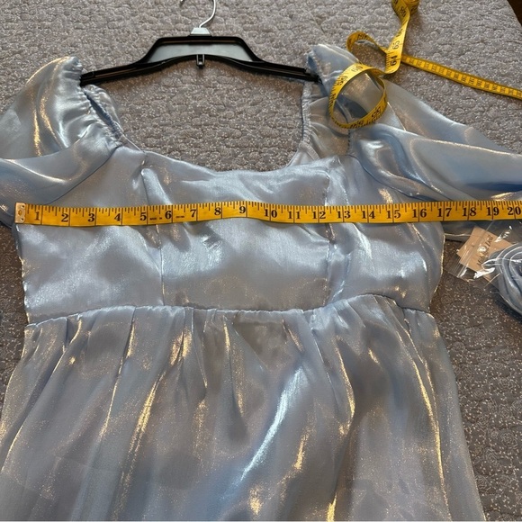 Midnight Doll Dress Blue Pastel Open Back with Bows Prom Wedding Easter Size L - Picture 11 of 15